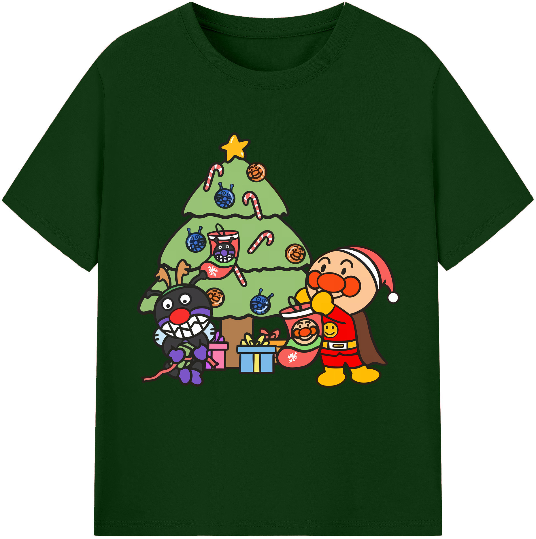 （画像用） アンパンマン Anpanman 綿100％半袖Tシャツ（フロントプリント）